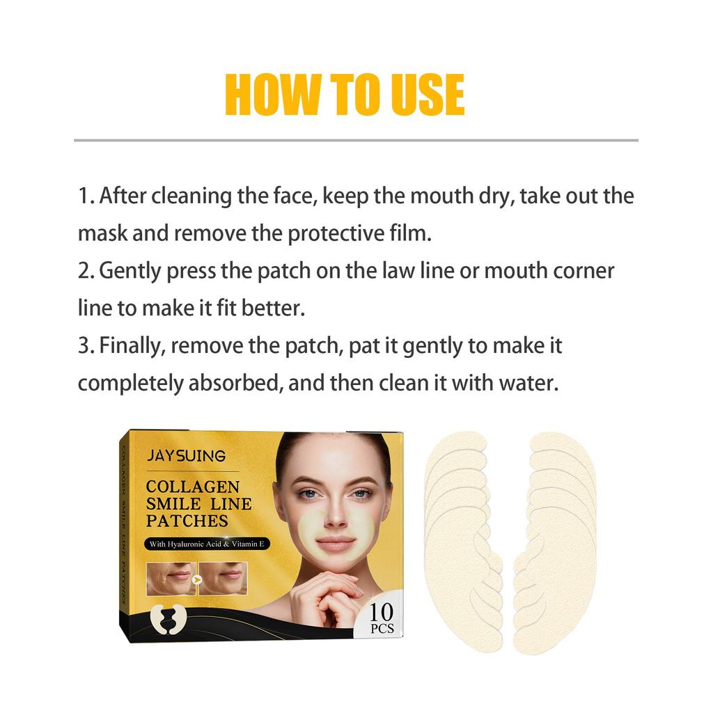 Collagen Smile Line Wrinkle Patches Facial Wrinkle Patches - Anti-wrinkle Facial Patches For Smoothing Smile Lines