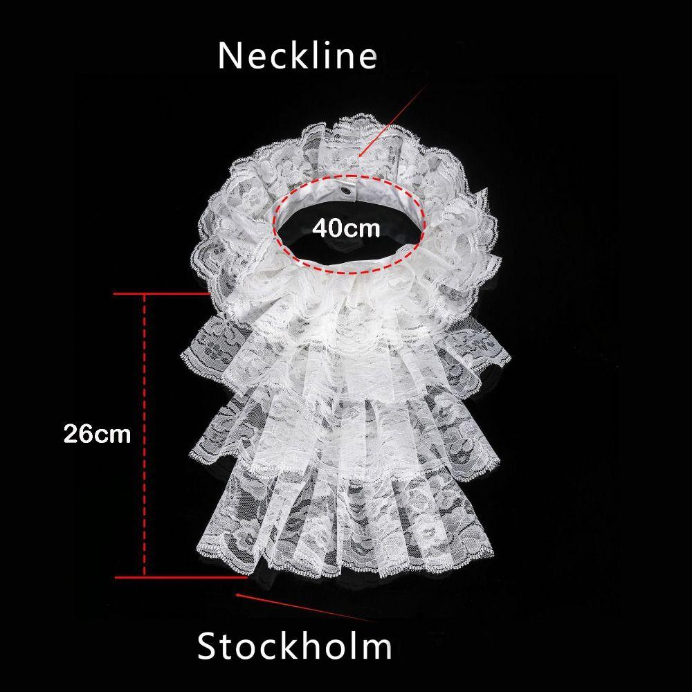 Elegant Lace Jabot Collar Detachable Ralph Collar Stage Performance Costume Accessory