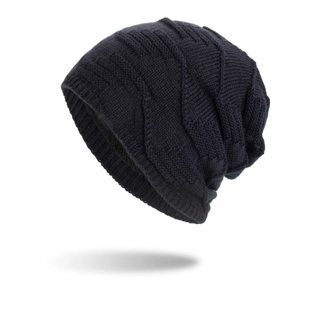 Autumn and Winter New Green Leaf Long Pullover Hat Knitted Wool Hat