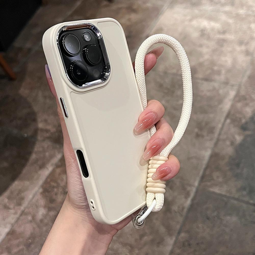 Роскошный Мягкий Силиконовый Чехол Для Телефона С Шейным Ремнем Для iPhone 11 12 13 14 15 16 Pro Max Plus Ударопрочные Бамперные Чехлы