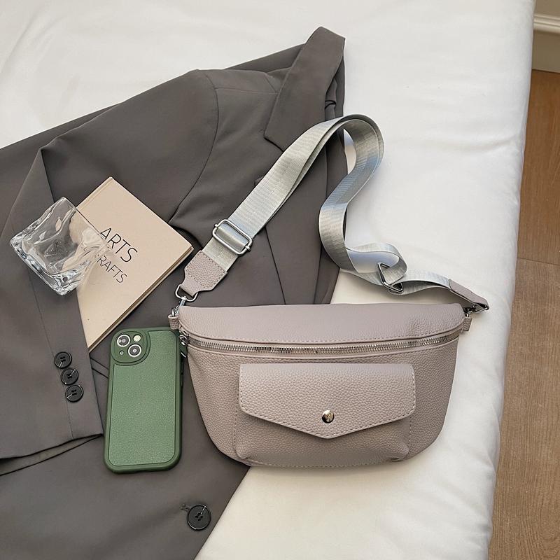 Черная Поясная Сумка Модная Сумка-Кошелек из Искусственной Кожи Fanny Pack Женский Кошелек Повседневная Большая Сумка на Пояс для Телефона с Множеством Карманов на Молнии Дорожная Сумка через Плечо