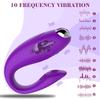 U Shape Vibrator with 10 Frequency Vibration Sex Toy Vagina Massager G Spot Clitoris Stimulation Adult Sex Toy for Women Couples