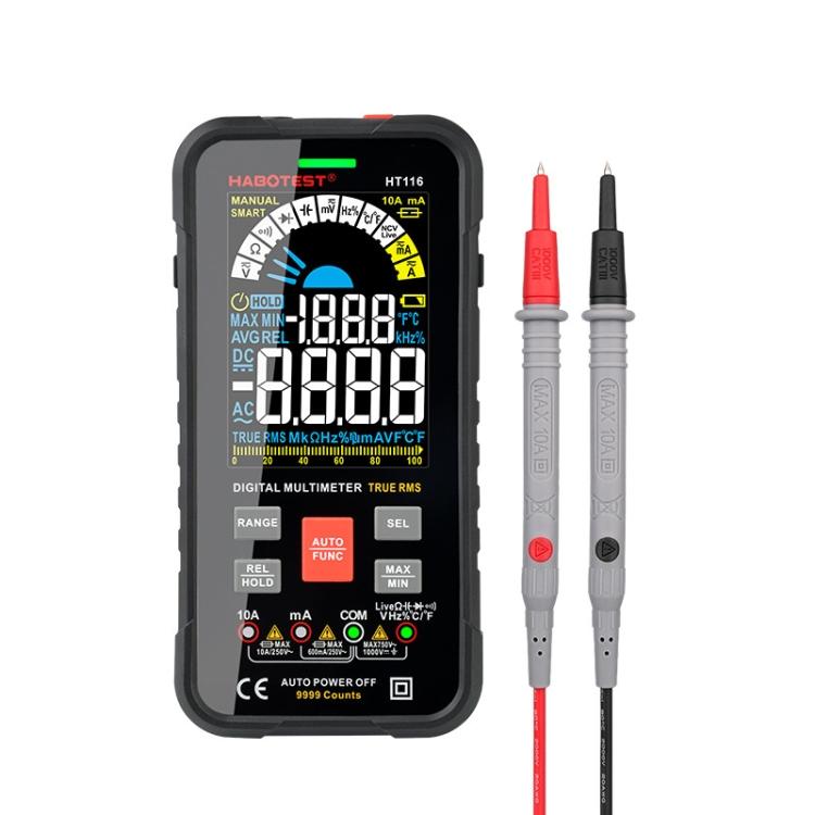 HABOTEST HT116 Умный автоматический цифровой мультиметр с большим экраном