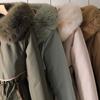 Faux Fur Collar Long Jackets for Women Winter  New Liner Detachable Female Padded Coat Winter Korean Style Parkas Hooded