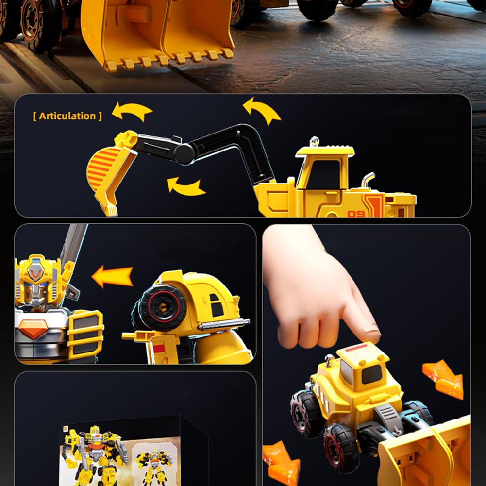 5-in-1 Engineering Vehicle Transforming Robot Toy DIY Deformable Engineering Vehicle Inertia Cars Toy Gifts For Kids