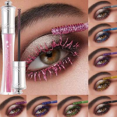 Роскошная розовая серебристая тушь с бриллиантами, водостойкая, не размазывающаяся, подкручивающая ресницы, удлиняющая косметика, стойкая косметика