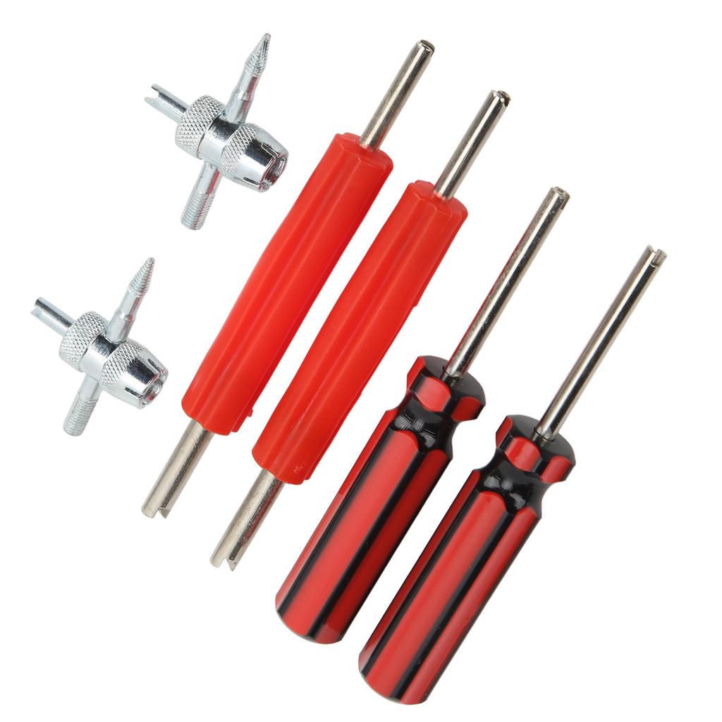 6шт. Набор инструментов для снятия сердечника вентиля шин, установщик, одинарный, двойной, 4-ходовой клапан, инструмент для легковых и грузовых автомобилей