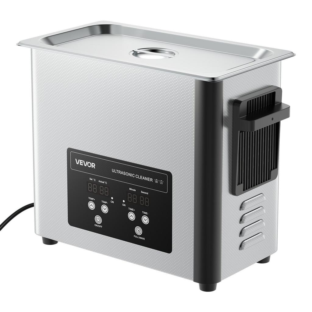 6L Ultrasonic Cleaner, Professional Ultrasonic Cleaner Machine with Cleaning Basket & Digital Display, 120W Stainless Steel 40kHz Cleaning Machine for