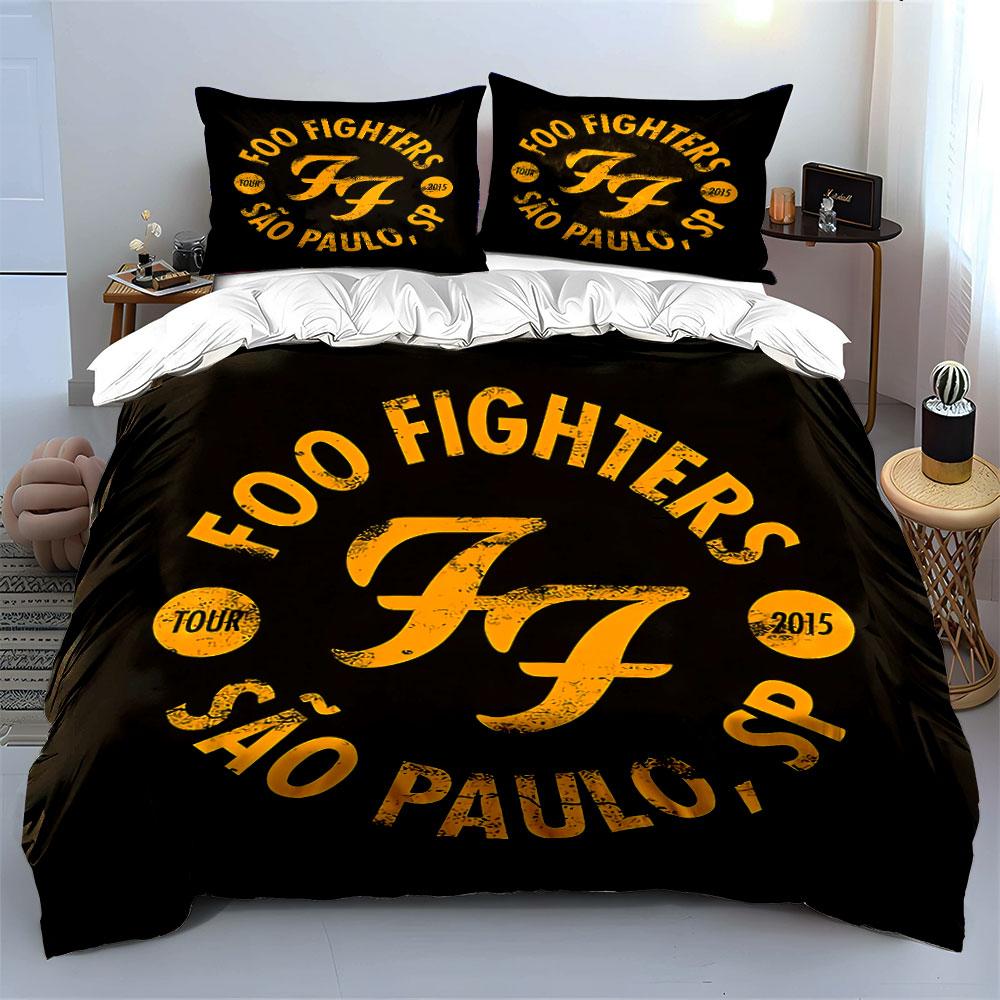 Foo Fighters São Paulo Tour Bedding Duvet Cover Set Duvet Cover Pillowcases (1*Duvet Cover 2*Pillowcases, without duvet insert)