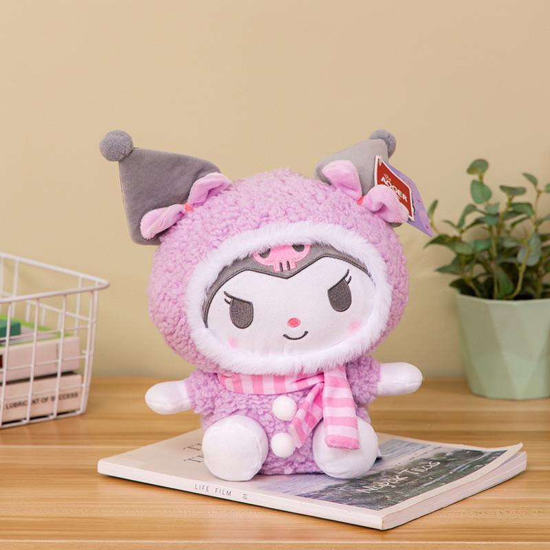 Очаровательные лицензированные Sanrio плюшевые куклы Куроми и Мелоди, мягкие, милые, набивные животные для детей