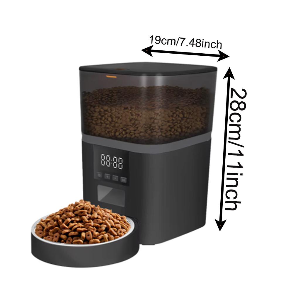 4 л Автоматическая кормушка для домашних животных с кнопкой Smart 5V USB Автоматический дозатор кошачьего корма Smart-контроль Кормушка для домашних животных для кошек собак Сухой корм Миска из нержавеющей стали