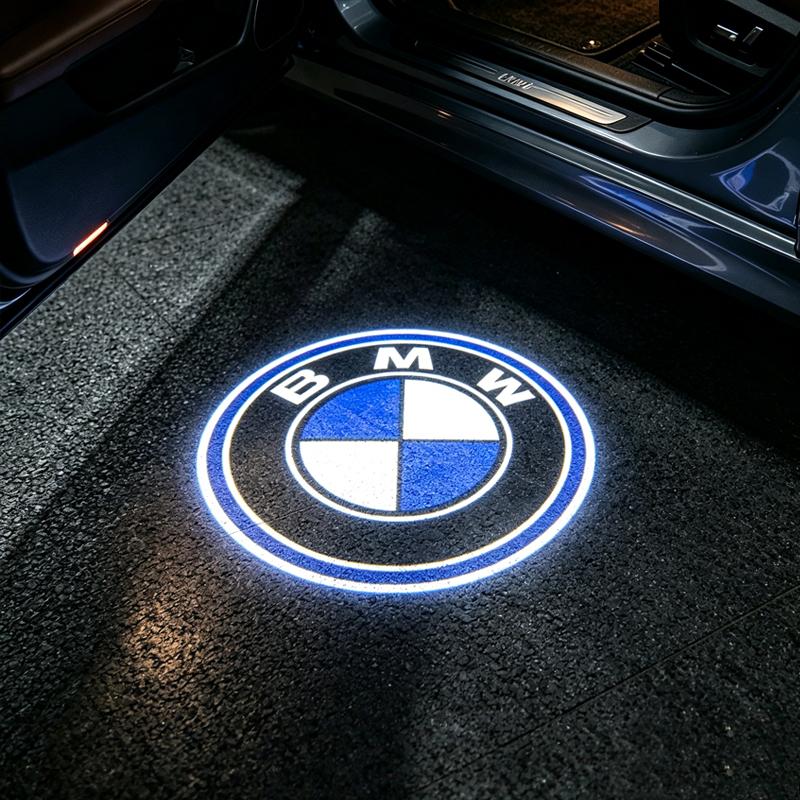 1/2 Pairs LED Door Welcome Light Logo Projector Lamp Car Sticker Fits Mini BMW M Series E46 E60 E90 F18 F20 F30 X1 X3 X5 M2 M3 M