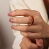 Geometric Design Women Finger Ring Tiny French Vintage Ring Colored Zircon Rings  Party