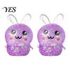 Rabbit Stress Toy 2Pcs Glitter Relief Toy, Stretchy Clear Bunny Squeeze TPR Ball Animal Shape Fidget Party Favors for Kids Adults Lightweight Reducer