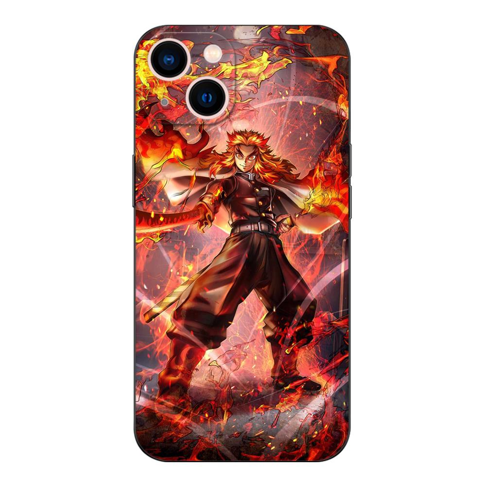Черный чехол TPU для Xiaomi mi 11i 5G Redmi Note 11 11S 11T Pro PLUS 4G 5G Cover Rengoku Kyoujurou