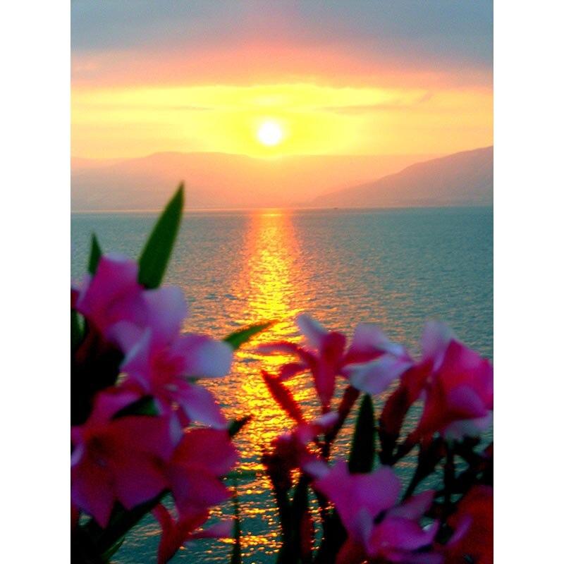 5D DIY алмазная живопись закат пейзаж Алмазная вышивка пейзаж вышивка крестом полная круглая дрель ремесла домашний декор подарок