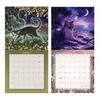2026 Магический Мистический Кот Настенный Календарь Смешной Кот 12-месячный Календарь Янв 2026 - Дек 2026 Планировщик Органайзер для дома и офиса