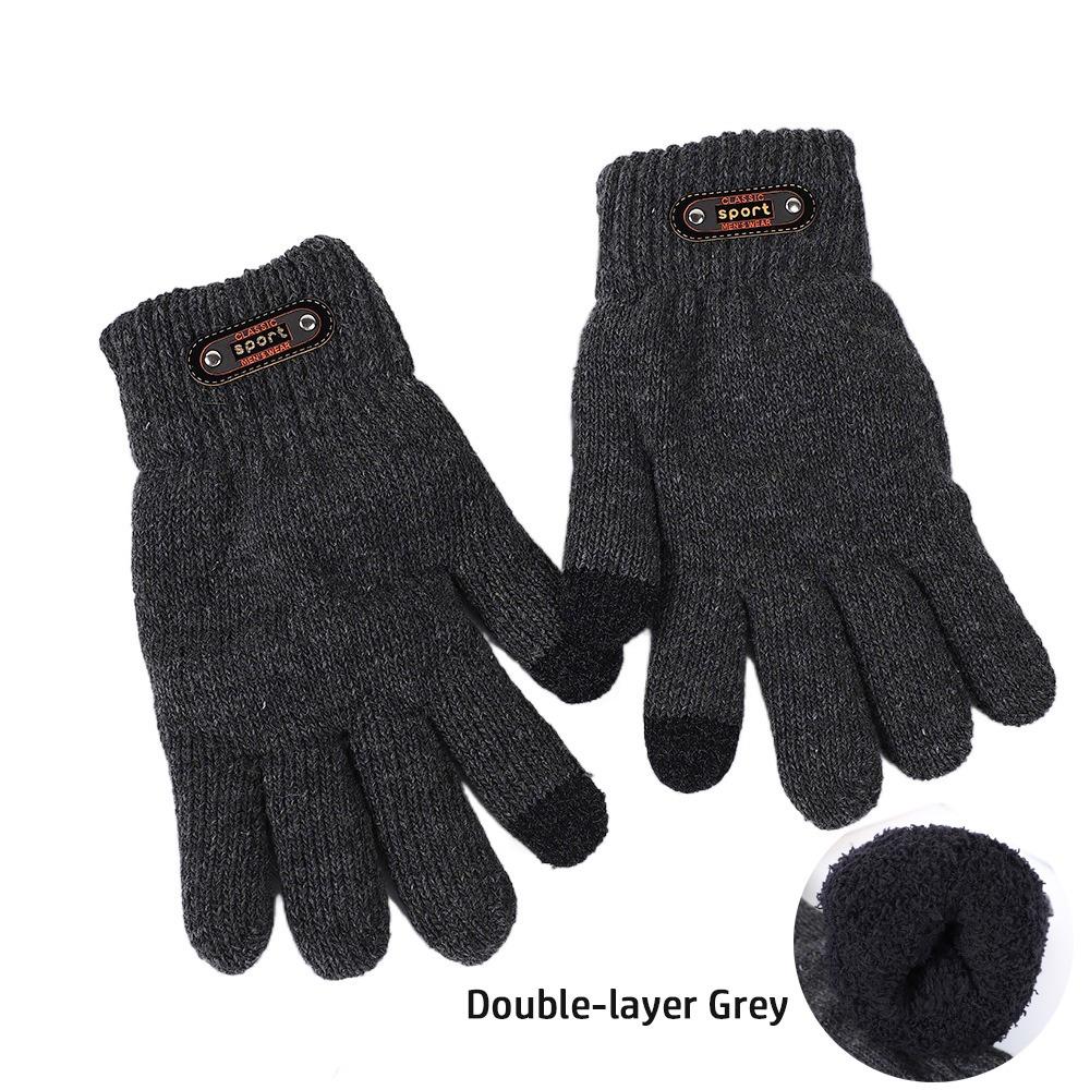 Single/Double-layer Cold-proof Gloves Thick Warm Touch Screen Glove Men's Winter Gloves  Outdoor