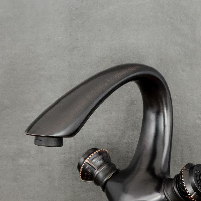 Black free-standing washbasin tap LEXIE FUMAR 1