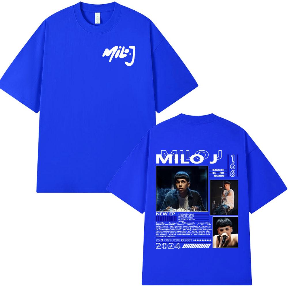 Rapper Milo J 166 Album Merch T Shirts Unisex Women Clothing Fashion Hip Hop Tshirt Cotton Casual Short Sleeve Tshirts Streetwear