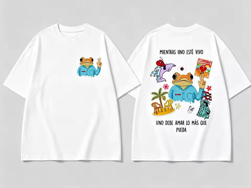Rapper Bad Bunny T-shirt DTMF 2026 World Tour Fan Gift Summer Men's Women's Pure T-shirt Y2k Clothing Retro Fashion Streetwear