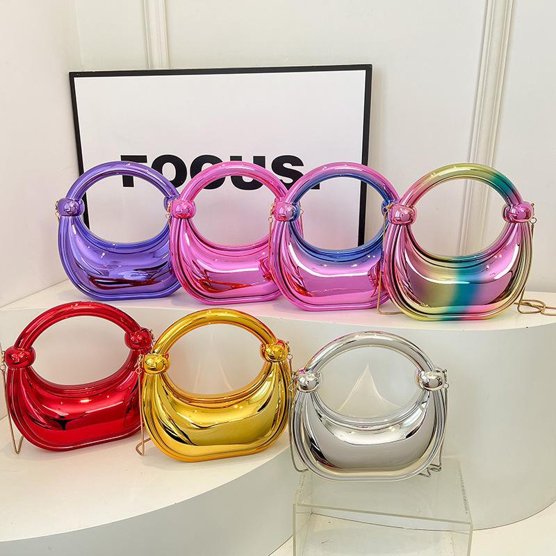 Акриловая сумка-коробка 2025 новая европейская и американская мода конфетный цвет интернет-знаменитость женская цепочка кроссбоди сумка-пельмень тренд