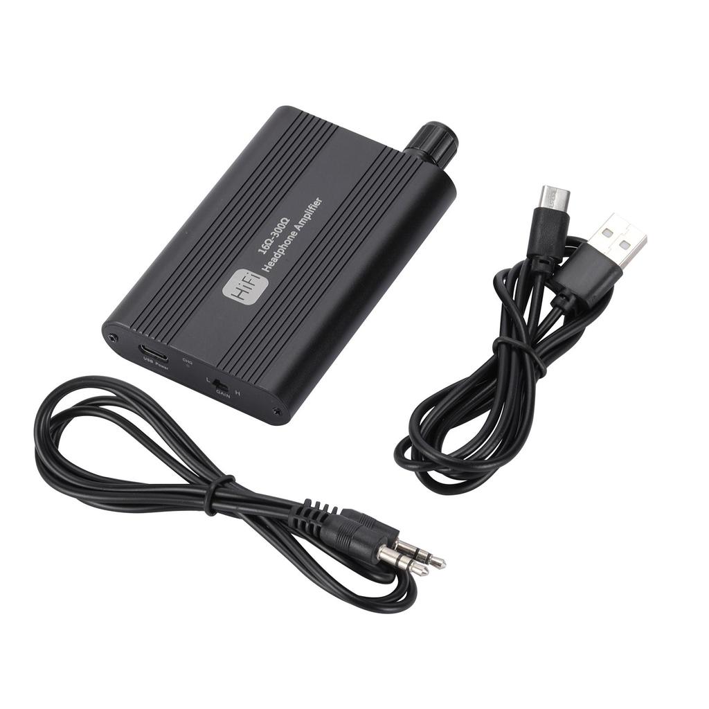 Class A 16-300 Ohm HiFi Headphone Amplifier 3.5mm Jack Aux Portable Adjustable Audio Amp Music Player for Speaker MP3 Computer Mobile Phone