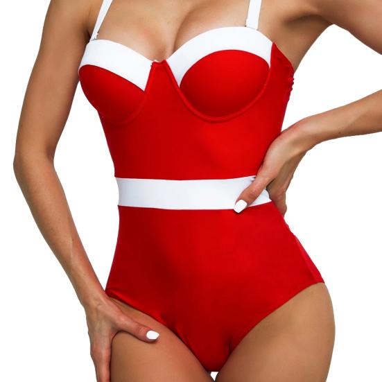 Convenient Women Swimwear Easy To Wear Slim Style Nylon Stretchy Fine Texture Women Swimwear for Beach