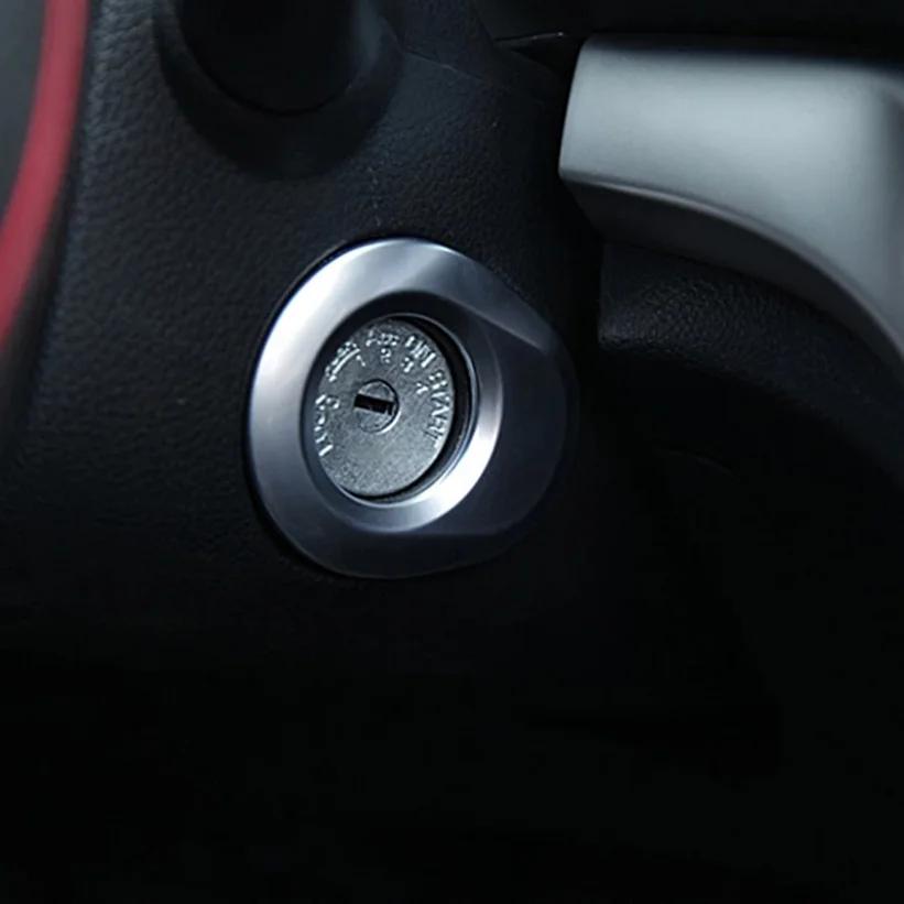 1 шт. Подходит для Nissan Qashqai J10 2008 2009 2010 2011 2012 Аксессуары ABS Серебряный ключ Система запуска зажигания Кольцо зажигания Отделка