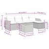 6 Piece Outdoor Sofa Set with Cushions Black Poly Rattan