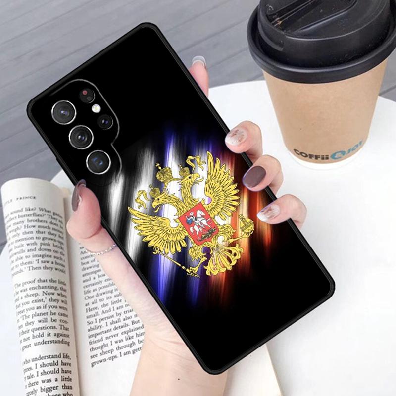 Чехол для телефона Флаг России Для Samsung Galaxy S24 S25 Ultra S21 S22 Ultra S10E Note 10 Plus Note 20 FE S23