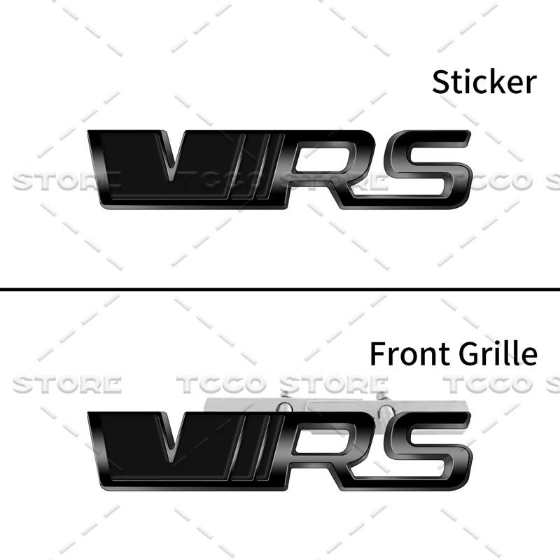 JBIW9 3D Chrome Metal Car Styling VRS Logo Front Grille Emblem Sticker For Skoda Octavia Fabia Rapid Superb Kodiaq Rear Trunk Decor