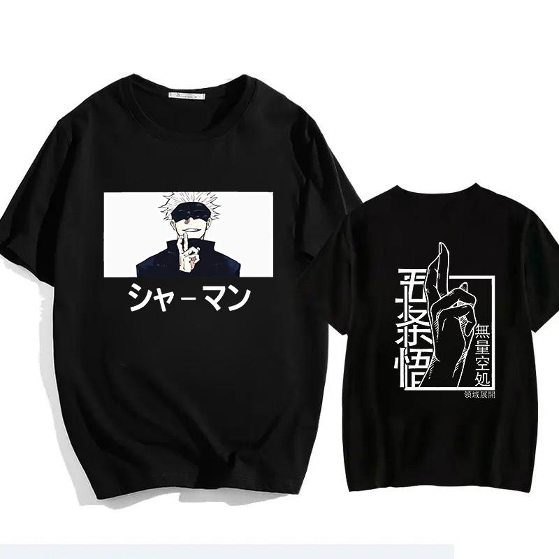 Японская Аниме Футболка Jujutsu Kaisen Годжо Унисекс Манга Годжо Сатору Графические Футболки С Коротким Рукавом Футболка Y2k Летние Топы