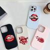 LZ21 Lips Kiss Design Art Soft Phone Case for Samsung S24 Ultra S23 Plus S21 A16 A54 A34 A05s A06 Infinix Hot 40 30i Lens Protection Shockproof Cover