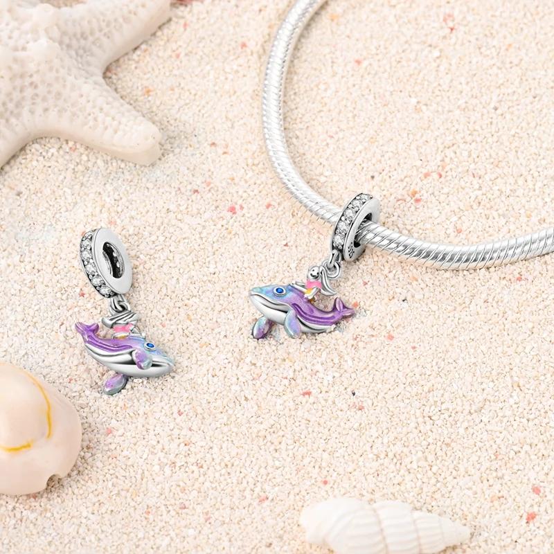 Anniversary Charms Originales Fishtail Ocean Beads Fit Bracelet Necklace Accessories Bead Jewelry Making Fine Jewelry Gift
