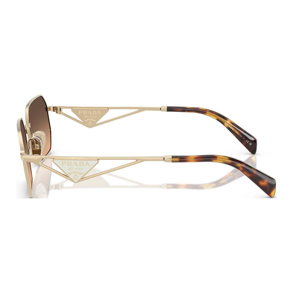Prada Logo Metal Square Sunglasses Women sunglasses Gold PR-A51SZVN50C