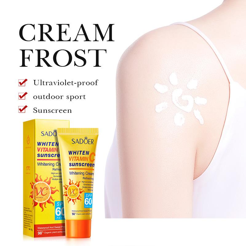 Солнцезащитный крем SPF60 + VC SADOER Vitamin C Isolation Освежающий солнцезащитный крем