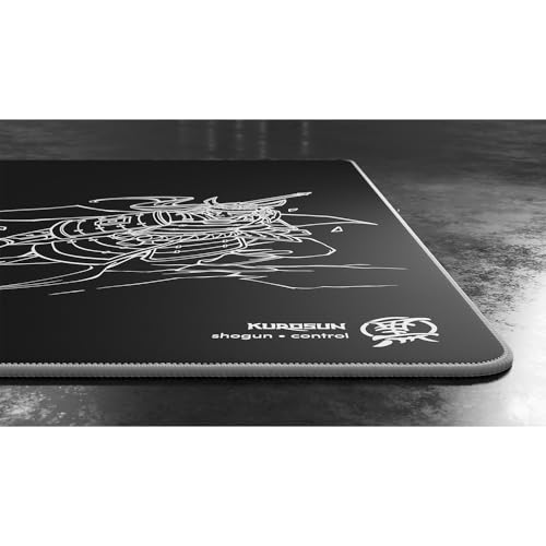 Kurosun Shogun Black Large Gaming Mouse Pad, Cloth Type, Control, FPS, 490 x 420mm, Official Japanese Distributor Warranty