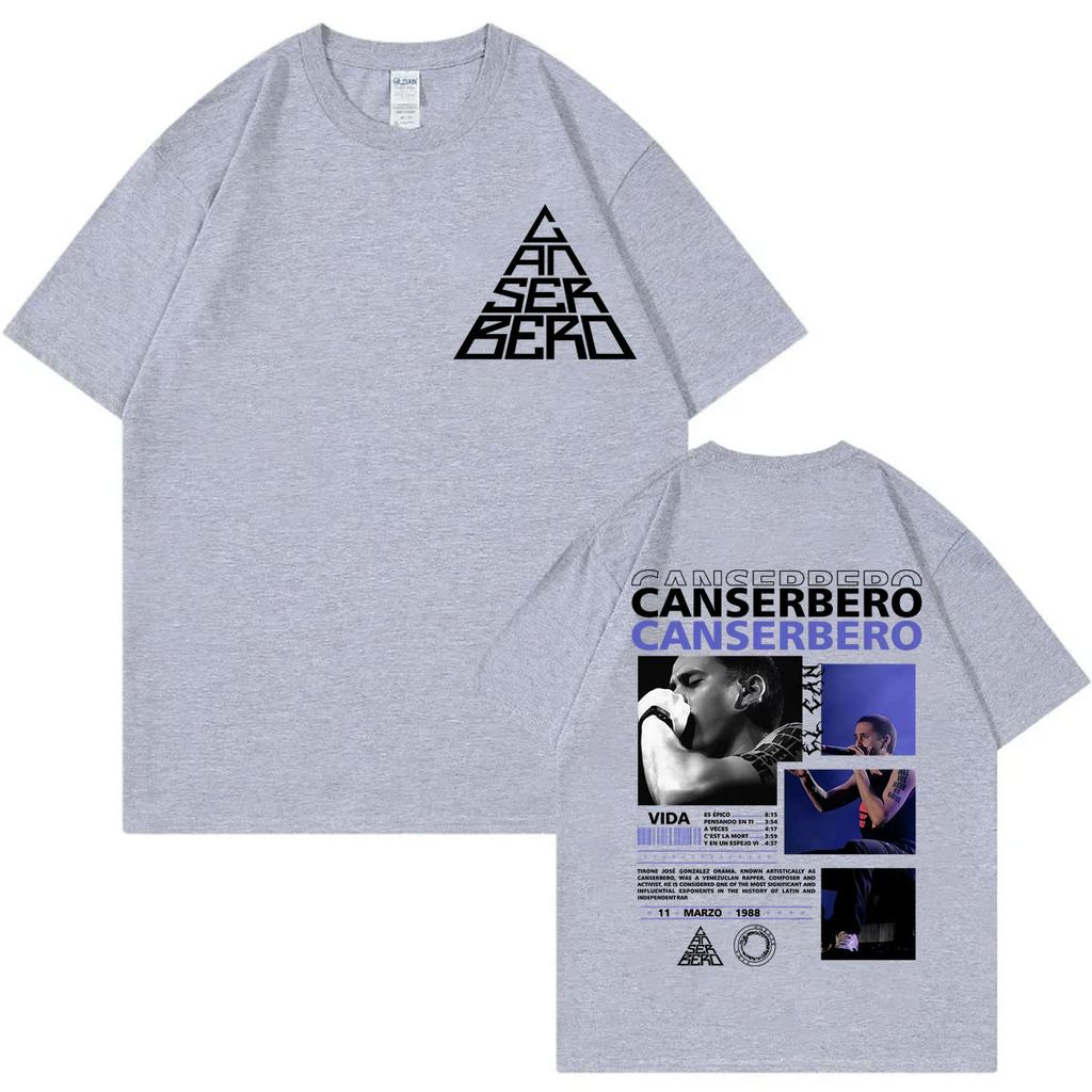 Rapper Canserbero Tour 2025 Graphic T Shirts Fashion Hip Hop Short Sleeve Tshirts Men Women Casual Loose Pure Cotton Tshirt
