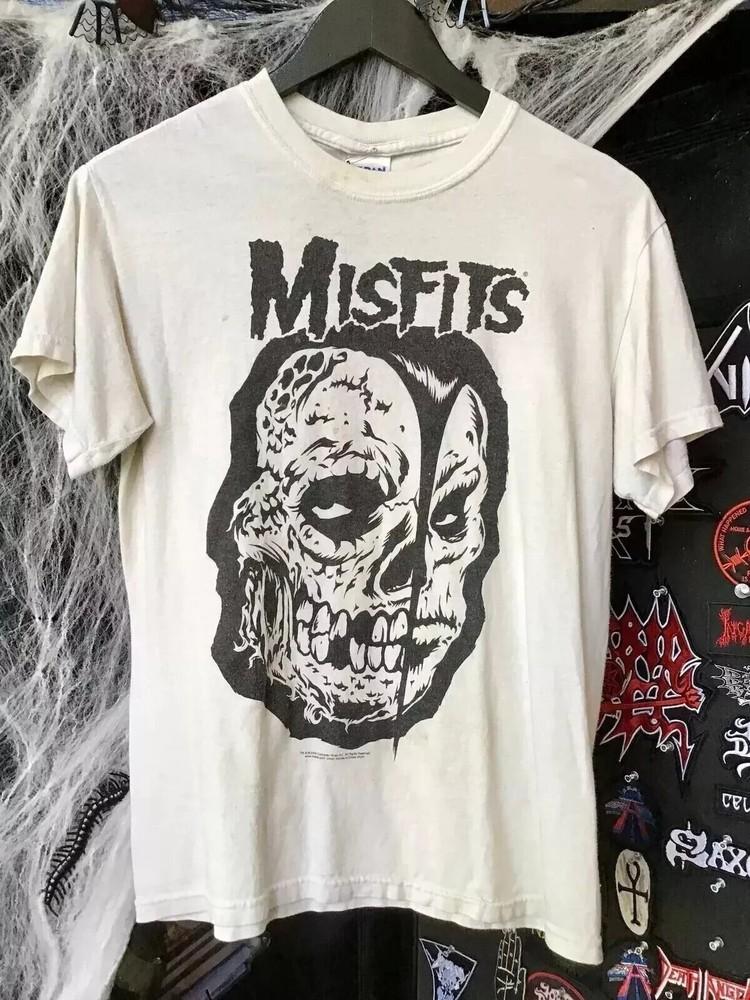 Misfits Рок-группа Футболка с коротким рукавом Белая Хлопковая Унисекс S-5XL KH13537 Унисекс Футболка