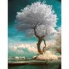 5D Diy Diamond Painting Round Four Seasons Tree Landscape Painting Moon Embroidery Mosaic Home Decoration Gift
