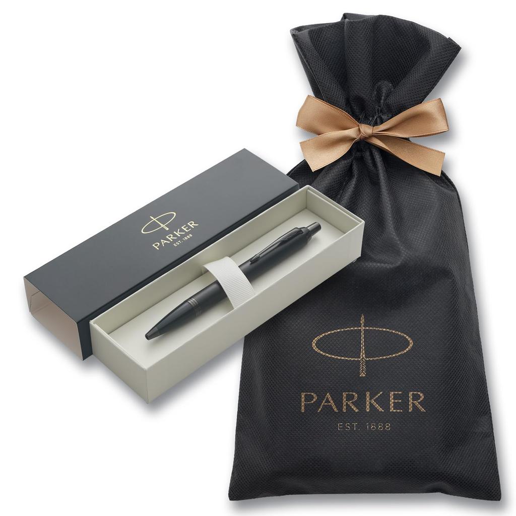 Шариковая ручка PARKER IM матово-черная BT со средним кончиком, упаковочная сумка с логотипом бренда, подарочная коробка, роскошный официальный подлинный импортный продукт 2127897ZV3