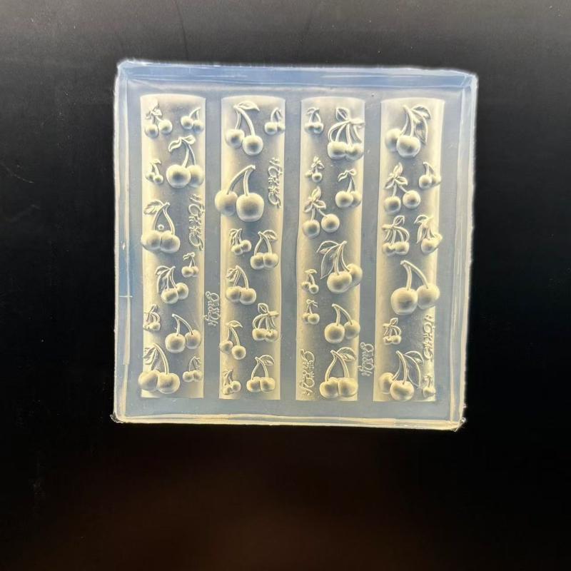 3D Rose Flower Butterfly Silicone Mold Nail Art Decorations DIY Cherry Design Nail Templates Jewelry Crafts Manicure Design Tool