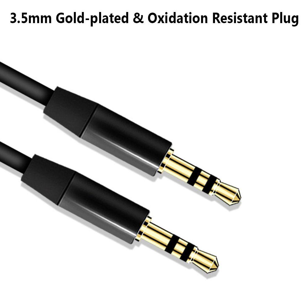 1.2m Headphone Volume Control Speaker Line Audio Cable 3.5mm Jack Aux Cord with Mic