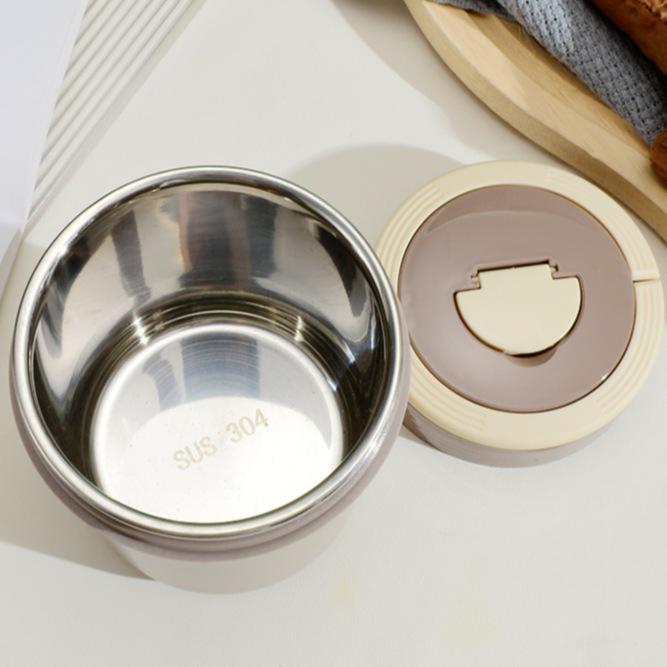 «Женская термокружка Mingrui 304 из нержавеющей стали с термоизоляцией — портативная герметичная кружка для завтрака и супа»