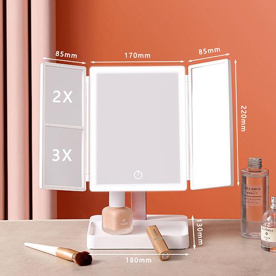 72 Зеркало для макияжа со светодиодной подсветкой и косметическим зеркалом для спальни Яркое увеличительное зеркало со светодиодной подсветкой Косметический туалетный столик