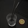 3Pcs Stainless Steel Straws Reusable Metal Drinking Straws With Cleaner Brush Set Eco Friendly Straws for Cocktail Bar Accessory