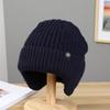 Winter Cycling Ear Protection Velvet Knitted Hat Korean Solid Color Knitted Hat Men's Warm Hat Yarn Hats