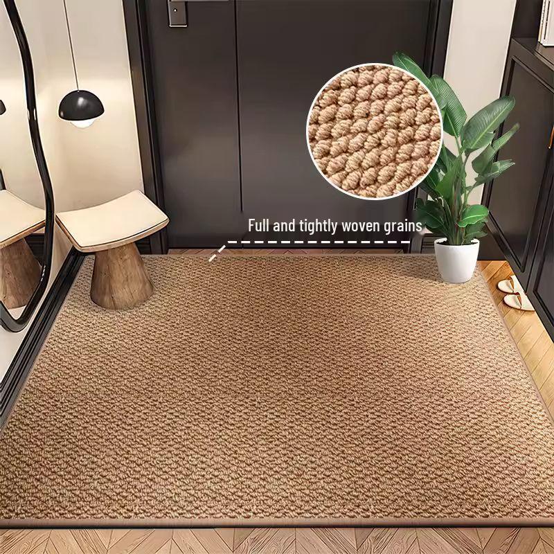 Имитация сизаля Противоскользящий входной коврик - Износостойкий, Легко чистится, Грязеотталкивающий коврик с дизайном в виде ананасового кольца