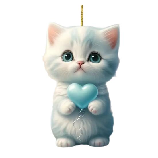 Рождественский кулон в виде зеркала заднего вида, подвесное украшение со шнурком, легко подвешивается, устойчив к выцветанию, подвеска в виде собаки, украшение на рождественскую елку